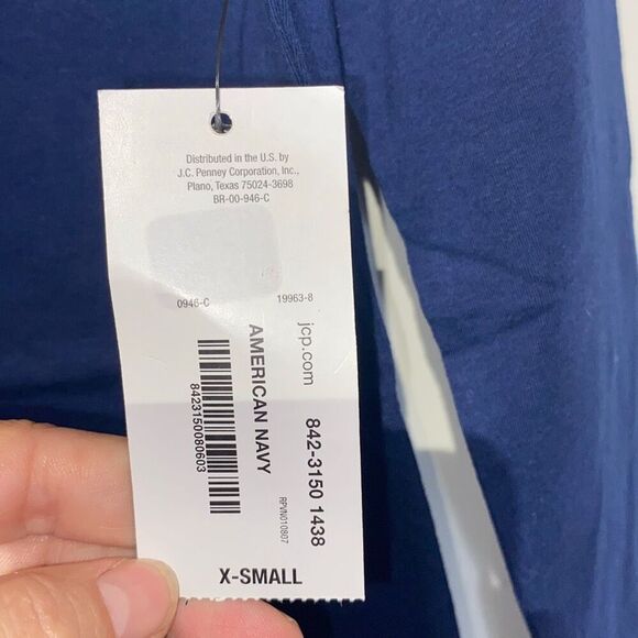 a.n.a Women's Blue Cotton Modal Blend Long Sleeve Knit Shirt Size XS NWT - Picture 4 of 7